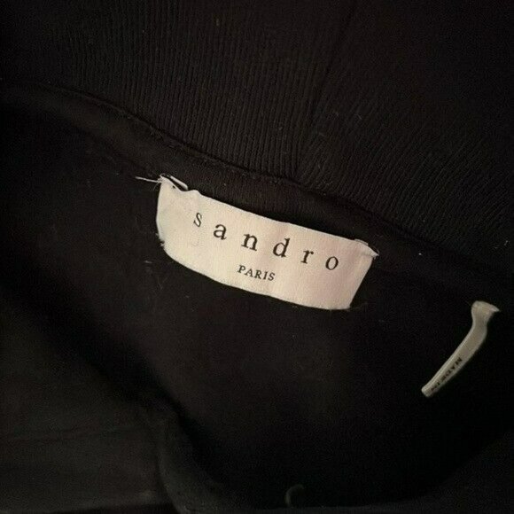 Sandro • Sable Studded Chevron Pattern Hoodie 2 - Picture 6 of 8